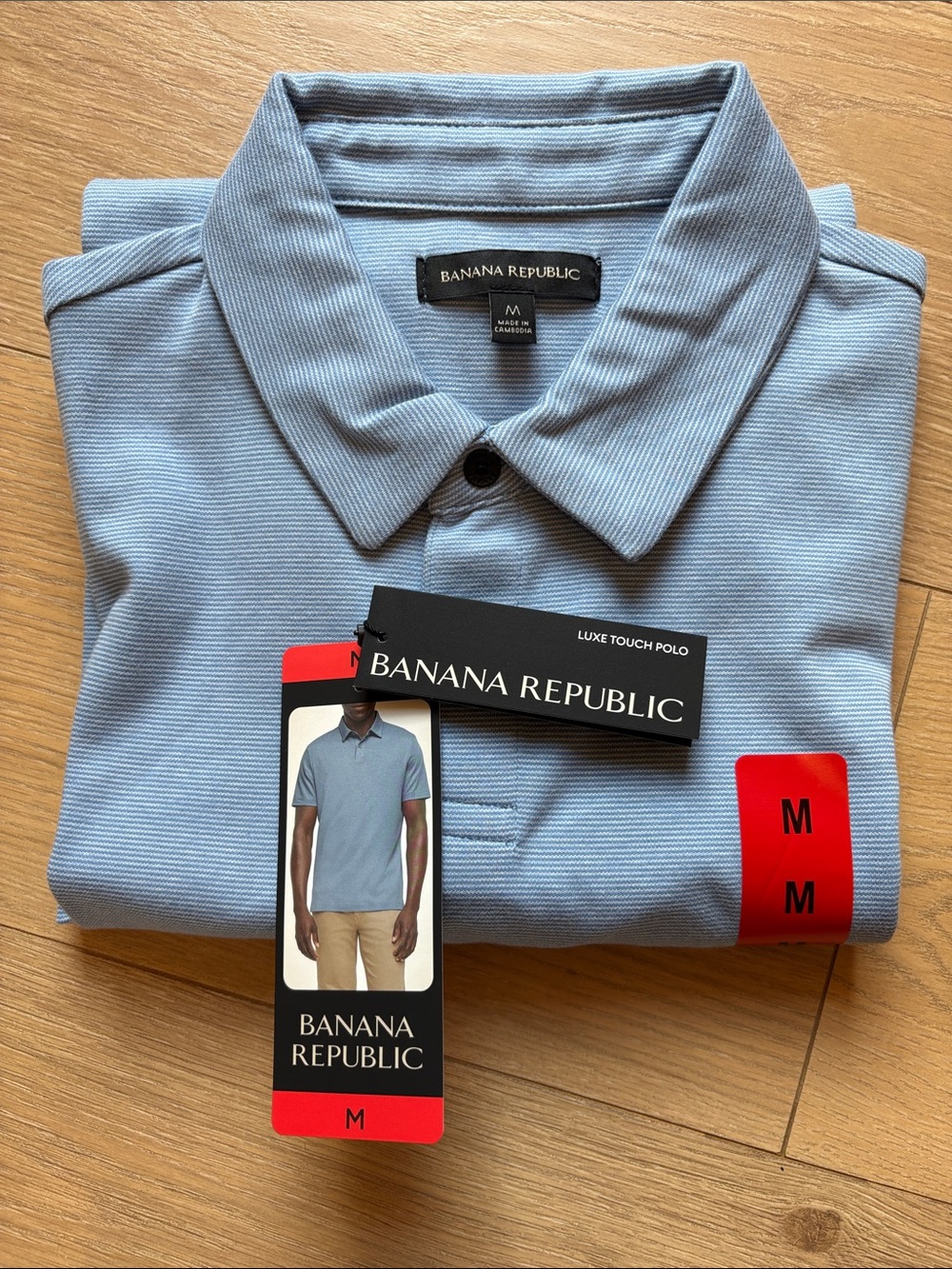 Banana Republic Light Blue Men's Polo Shirt
